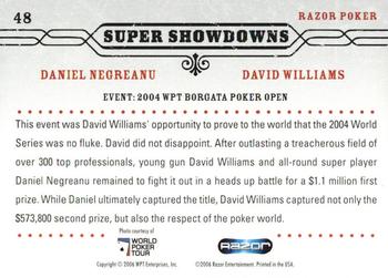 2006 Razor Poker #48 Daniel Negreanu / David Williams Back